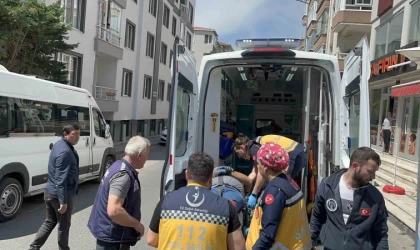 Çorlu’da 1,5 metre yükseklikten düşen işçi yaralandı