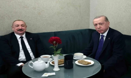 Cumhurbaşkanı Erdoğan ve Aliyev, Tiran’da çay içerek sohbet etti