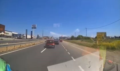 D-100 Karayolu’nda makas atarak ilerledi, trafiği tehlikeye düşürdü