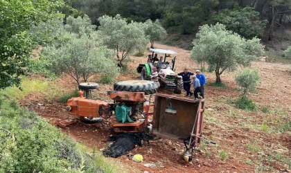 Devrilen traktörün altında kalan yaşlı kadın hayatını kaybetti