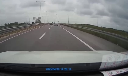 Duble yolda ters yönde giderek tehlike saçan sürücüye 9 bin lira ceza