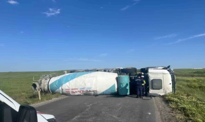 Ergene’de beton mikseri devrildi: 1 yaralı