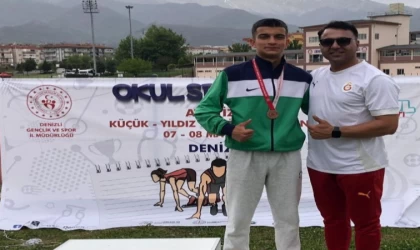 Erzincanlı atlet Türkiye üçüncüsü oldu