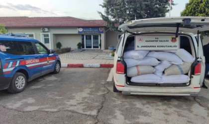 Jandarma milyonluk kaçak malzemeye el koydu
