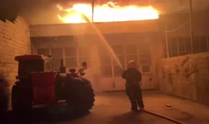 Kahramanmaraş’ta iş yeri yangını