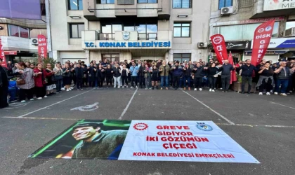 Konak Belediyesinde anlaşma sağlanamadı, işçiler tam gün iş bıraktı