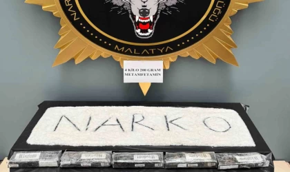 Malatya’da 4 kilo 200 gram metamfetamin ele geçirildi