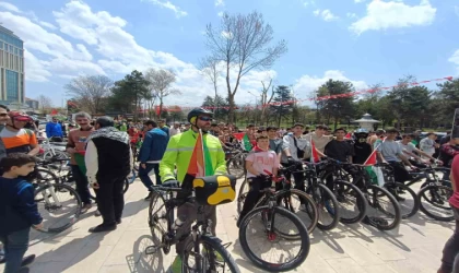 Malatya’da ”Gazze için sür ve diren” etkinliği düzenlendi