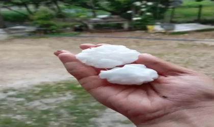 Osmaniye’de ceviz büyüklüğünde dolu yağdı