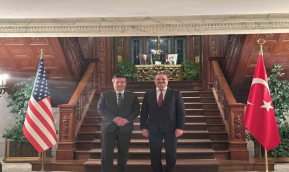 Rektör Hacımüftüoğlu’nun ABD ziyaretindeki ilk durağı Türkiye Büyükelçiliği oldu