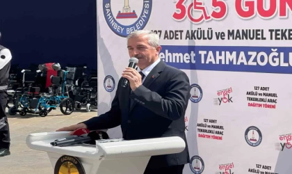 Şahinbey Belediyesi 127 adet akülü ve manuel tekerlekli sandalye dağıttı