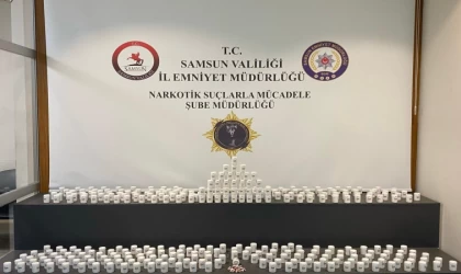 Samsun’da 14 bin 408 adet uyuşturucu hap ele geçirildi