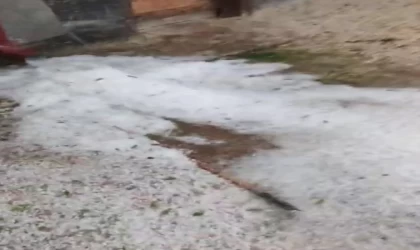 Seyitgazi 20 dakikada beyaza büründü