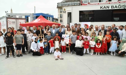 Söke’de kan bağışı kampanyasını çocuklar şenlendirdi