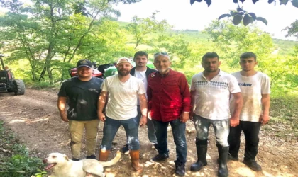 Tarlada çalışırken buldukları yavru karacalar için seferber oldular