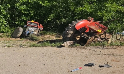 Traktör ikiye ayrıldı, sürücüsü hayatını kaybetti