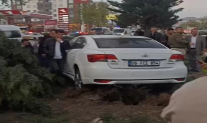 Van’da kontrolden çıkan araç ağaca çarptı: 2 yaralı
