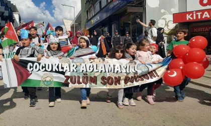 Zulmün karşısında çocukların vicdanı yürüdü